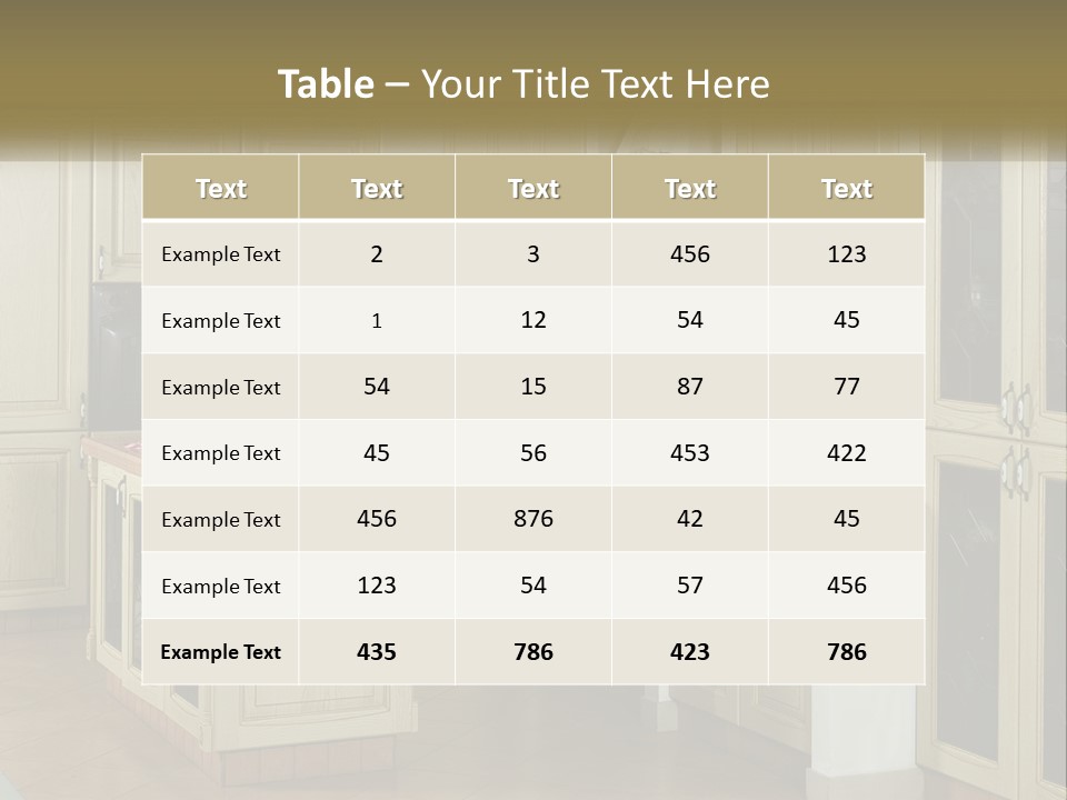 A Kitchen Filled With Lots Of Wooden Cabinets PowerPoint Template
