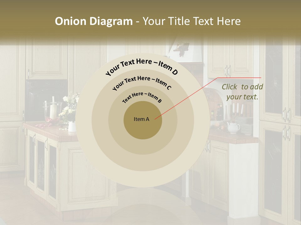 A Kitchen Filled With Lots Of Wooden Cabinets PowerPoint Template