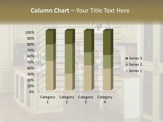 A Kitchen Filled With Lots Of Wooden Cabinets PowerPoint Template