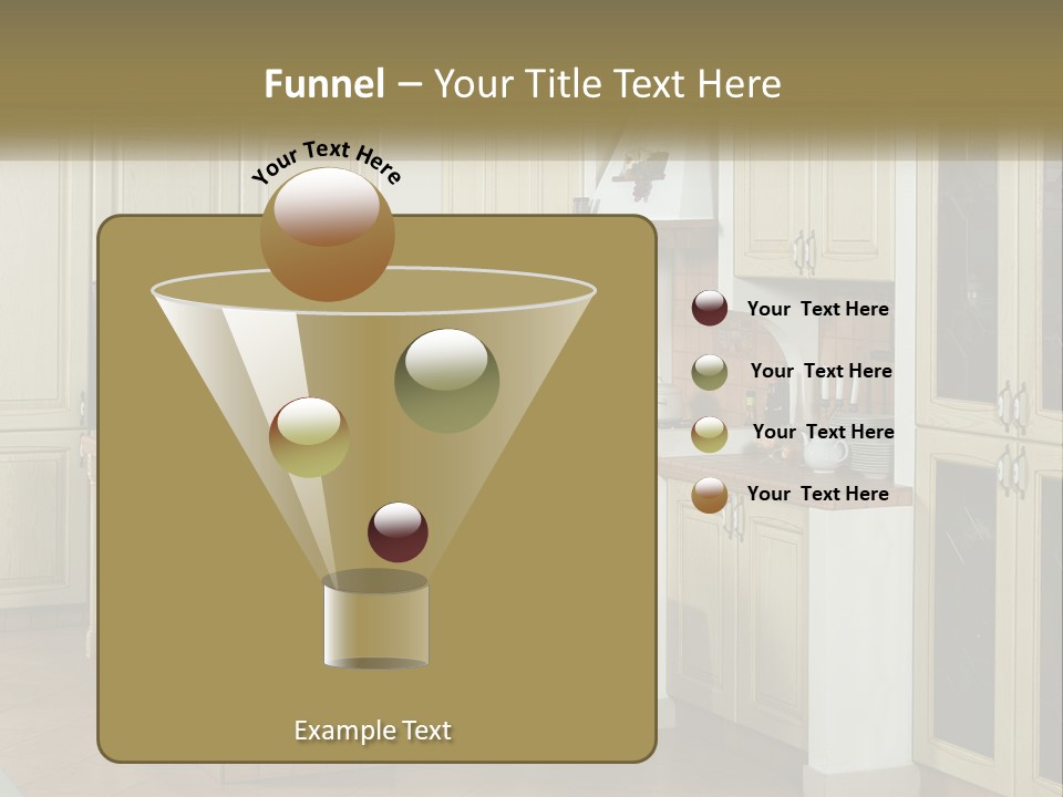 A Kitchen Filled With Lots Of Wooden Cabinets PowerPoint Template