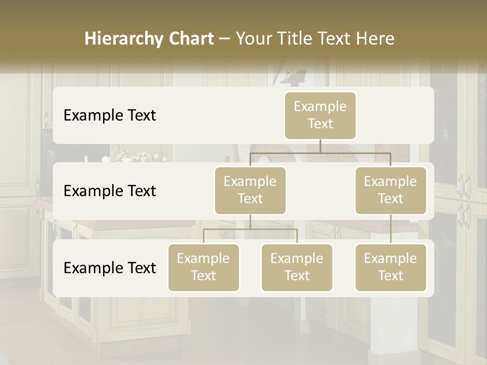 A Kitchen Filled With Lots Of Wooden Cabinets PowerPoint Template