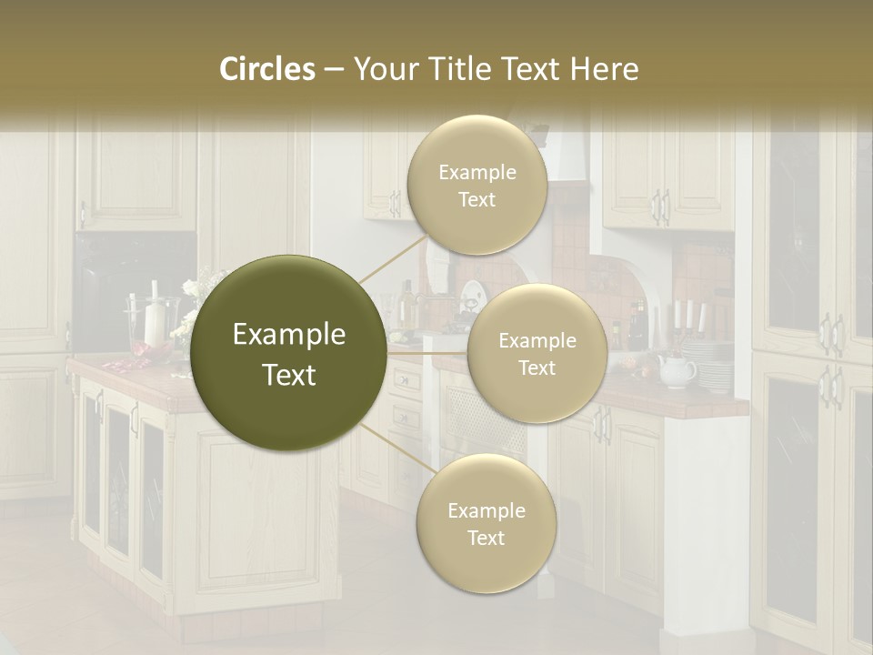 A Kitchen Filled With Lots Of Wooden Cabinets PowerPoint Template