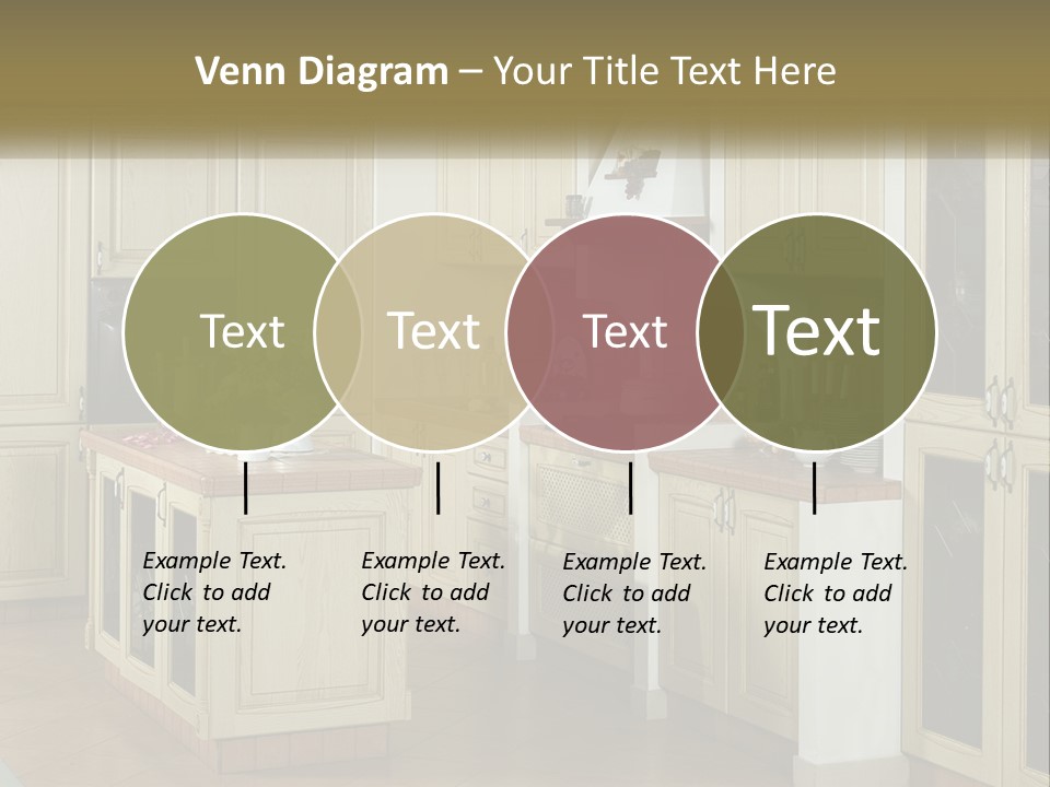 A Kitchen Filled With Lots Of Wooden Cabinets PowerPoint Template