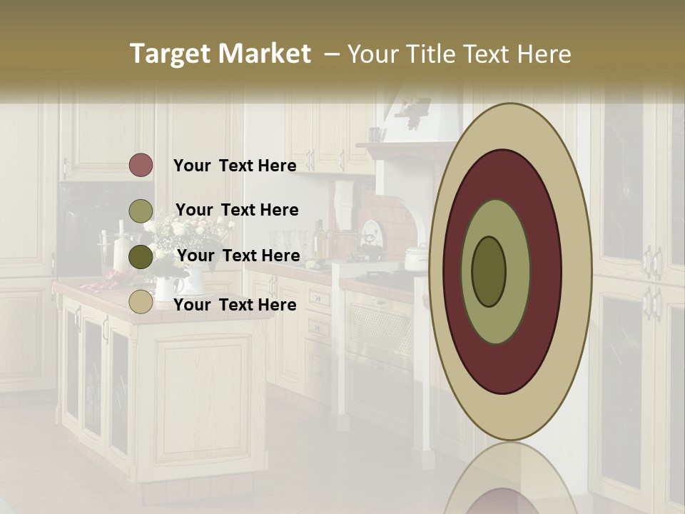 A Kitchen Filled With Lots Of Wooden Cabinets PowerPoint Template