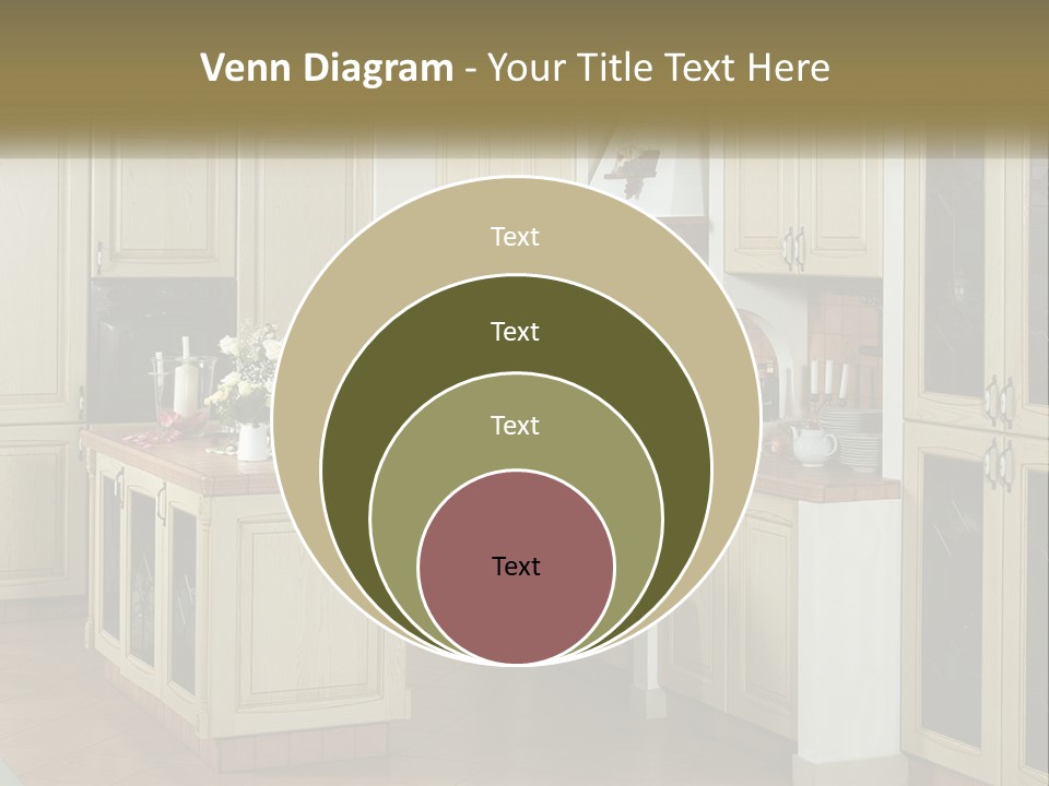 A Kitchen Filled With Lots Of Wooden Cabinets PowerPoint Template