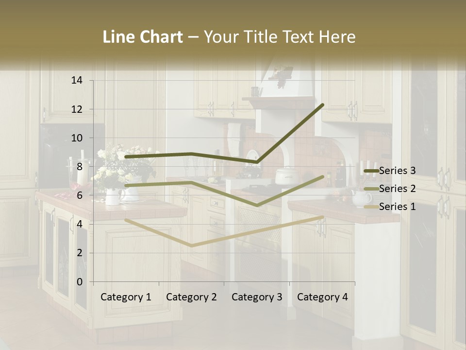 A Kitchen Filled With Lots Of Wooden Cabinets PowerPoint Template