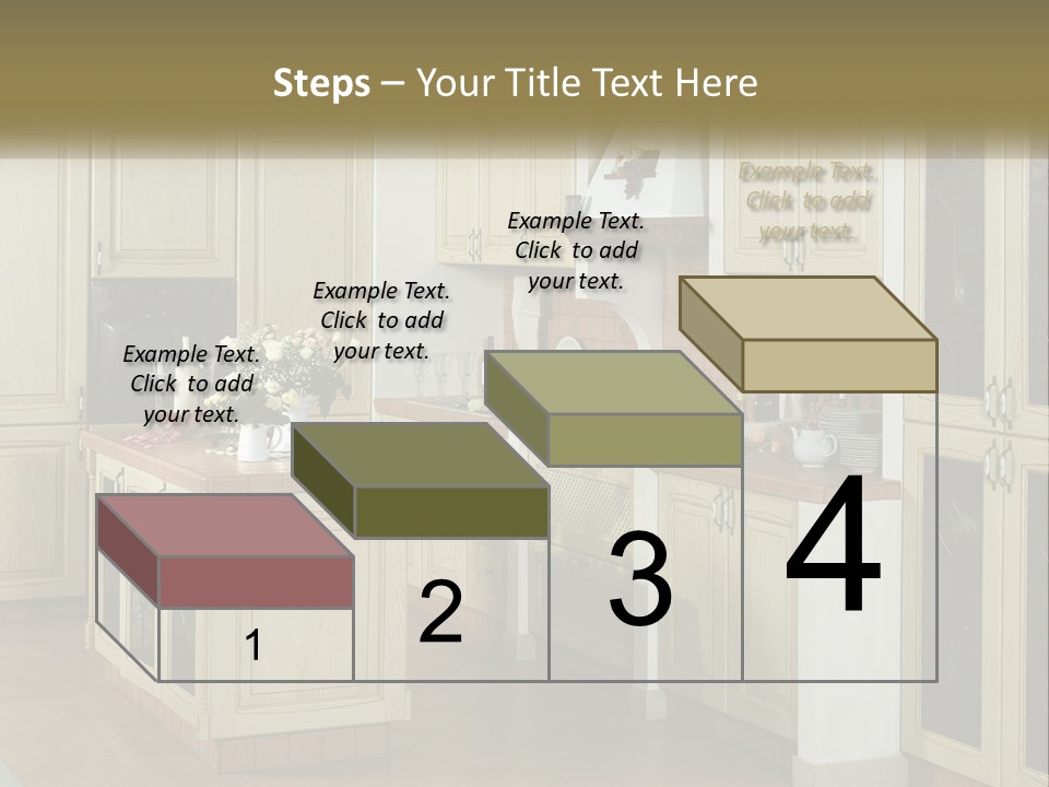 A Kitchen Filled With Lots Of Wooden Cabinets PowerPoint Template