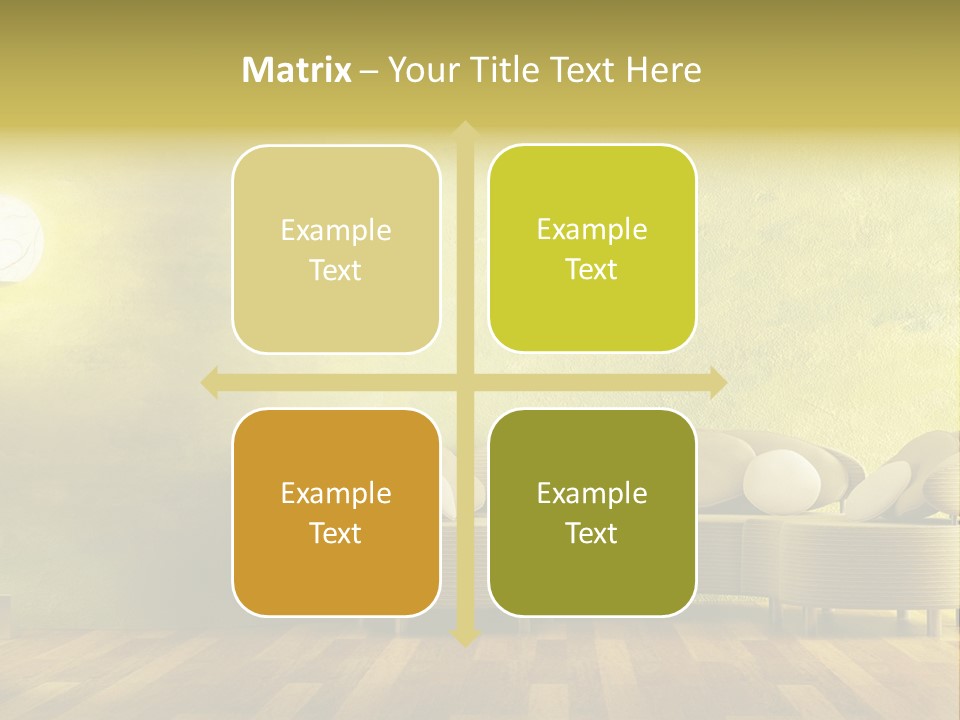 A Room With A Couch And A Lamp On The Wall PowerPoint Template