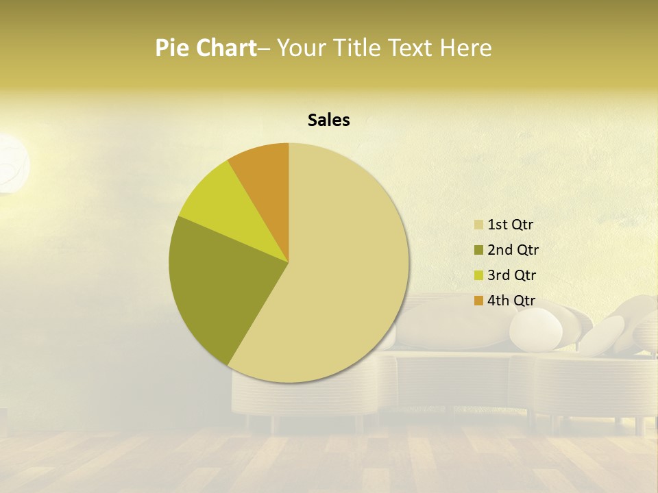 A Room With A Couch And A Lamp On The Wall PowerPoint Template