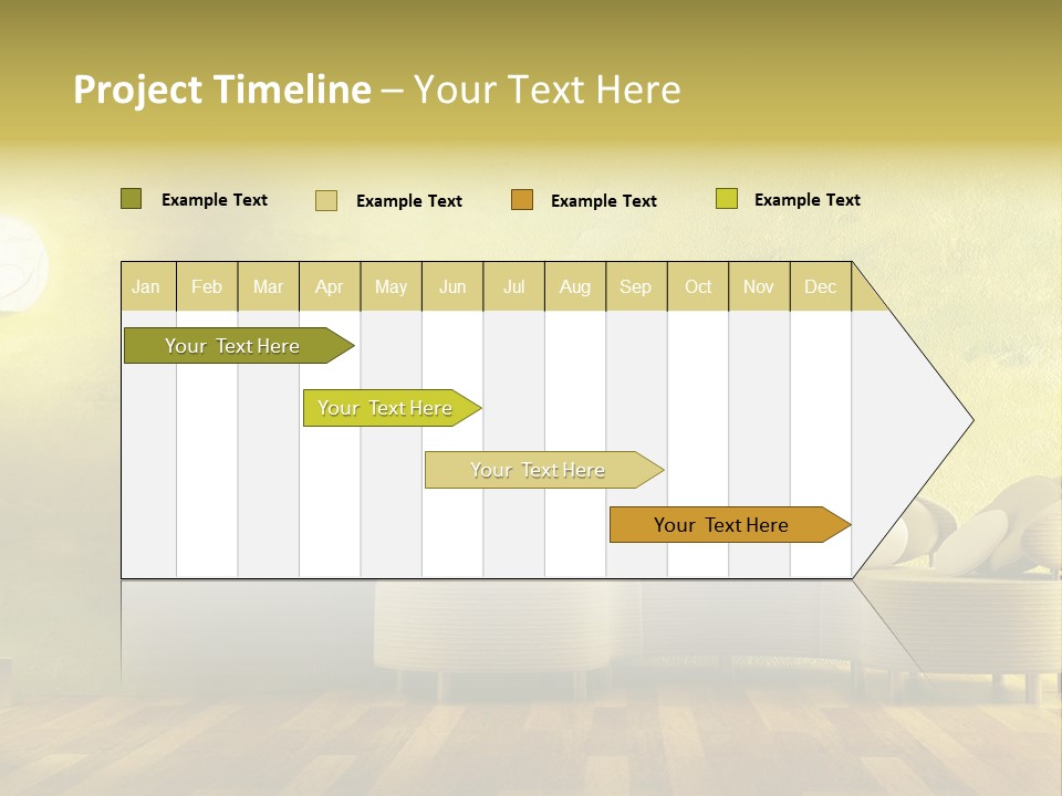 A Room With A Couch And A Lamp On The Wall PowerPoint Template