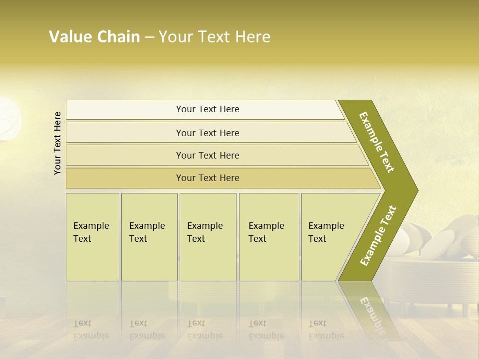 A Room With A Couch And A Lamp On The Wall PowerPoint Template