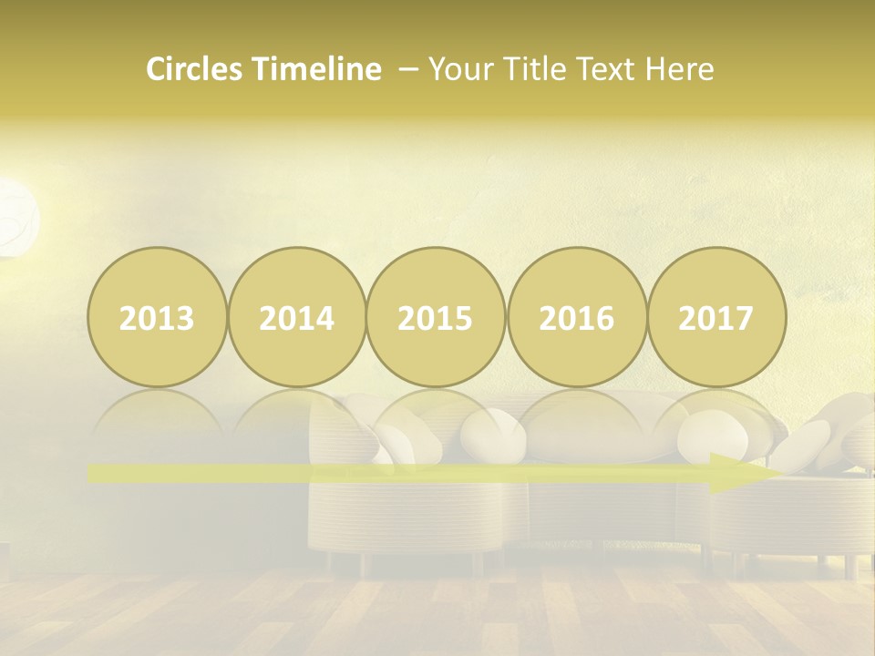 A Room With A Couch And A Lamp On The Wall PowerPoint Template