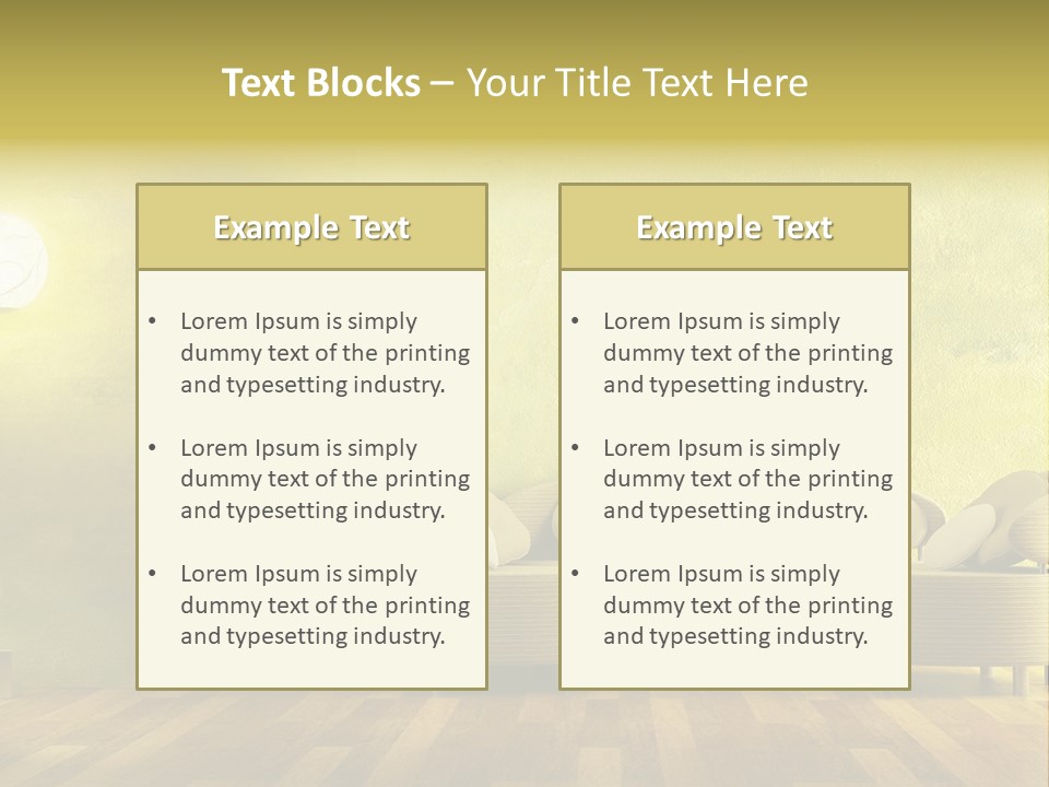 A Room With A Couch And A Lamp On The Wall PowerPoint Template