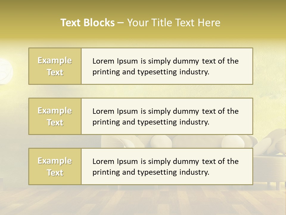 A Room With A Couch And A Lamp On The Wall PowerPoint Template