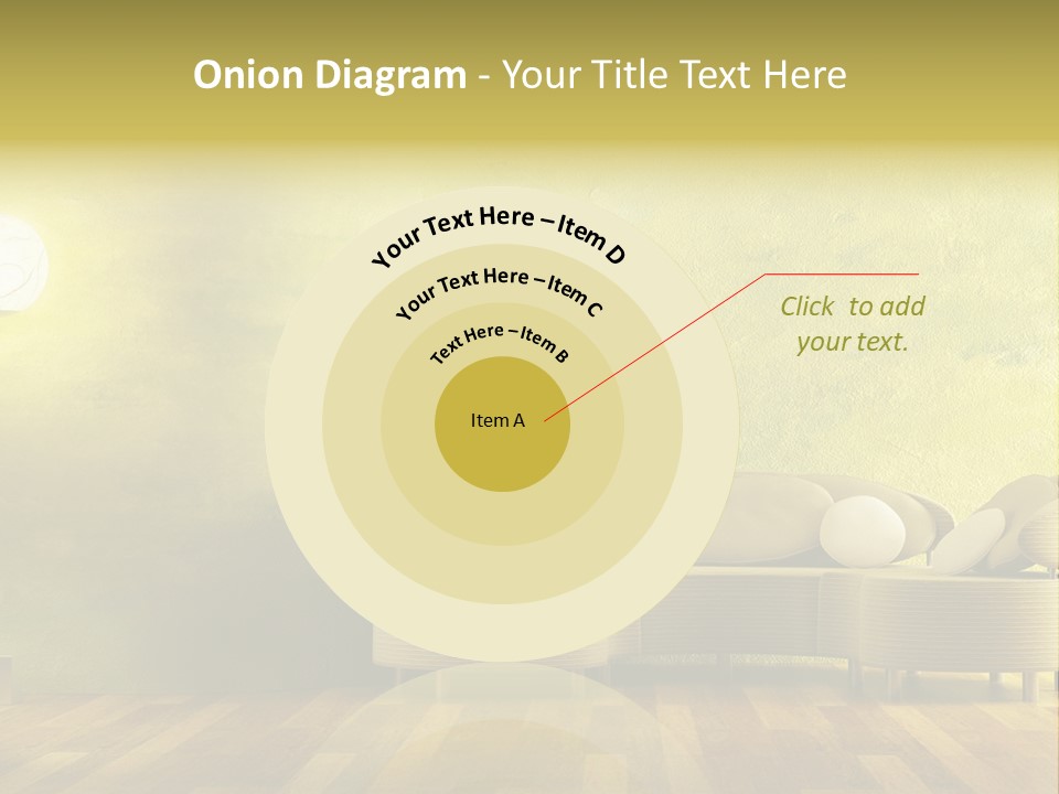 A Room With A Couch And A Lamp On The Wall PowerPoint Template