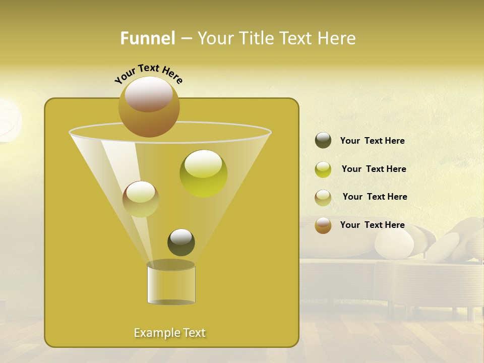 A Room With A Couch And A Lamp On The Wall PowerPoint Template