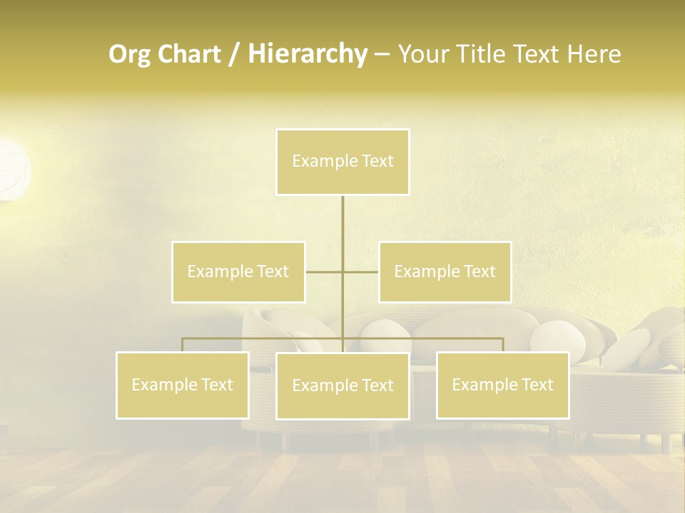 A Room With A Couch And A Lamp On The Wall PowerPoint Template