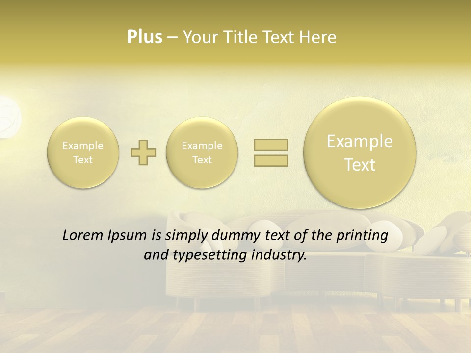 A Room With A Couch And A Lamp On The Wall PowerPoint Template