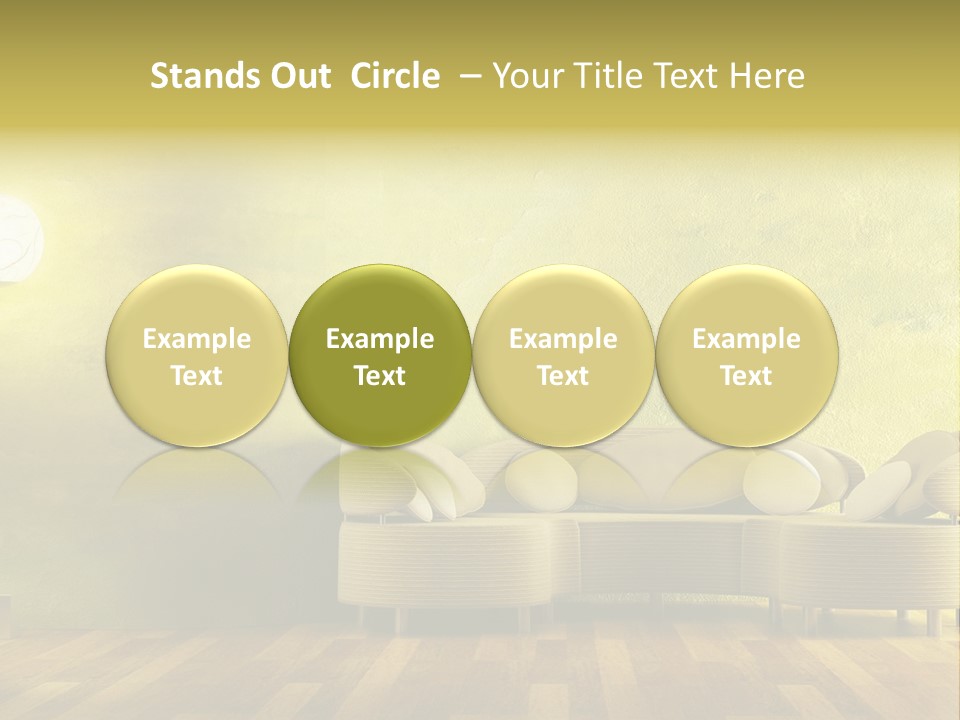 A Room With A Couch And A Lamp On The Wall PowerPoint Template