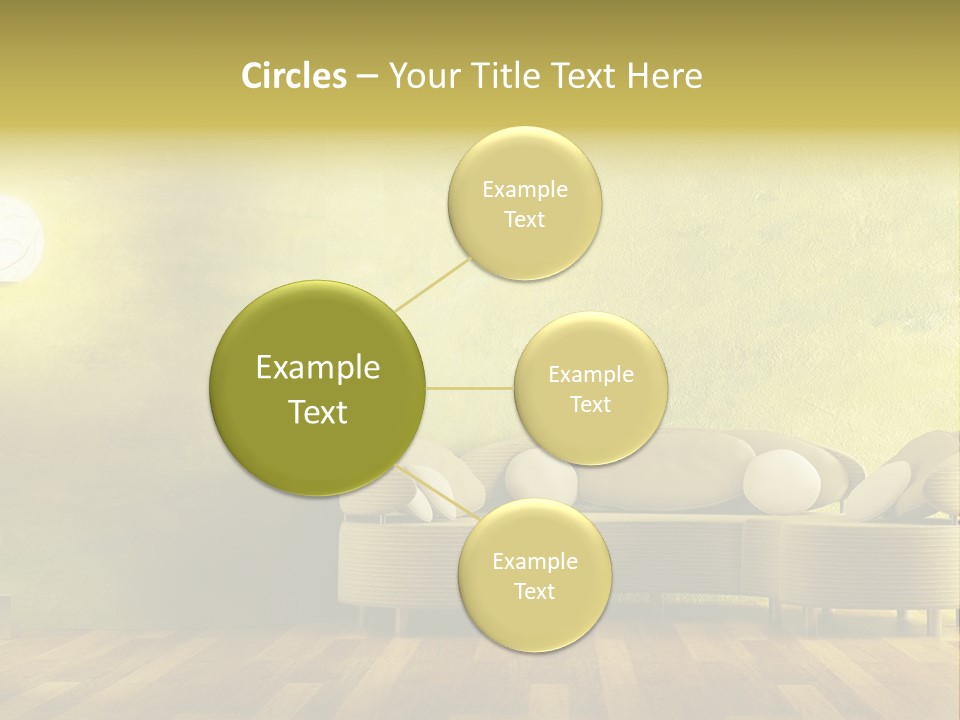 A Room With A Couch And A Lamp On The Wall PowerPoint Template