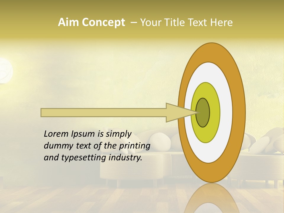 A Room With A Couch And A Lamp On The Wall PowerPoint Template