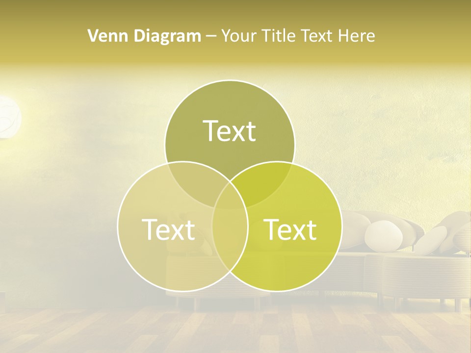 A Room With A Couch And A Lamp On The Wall PowerPoint Template