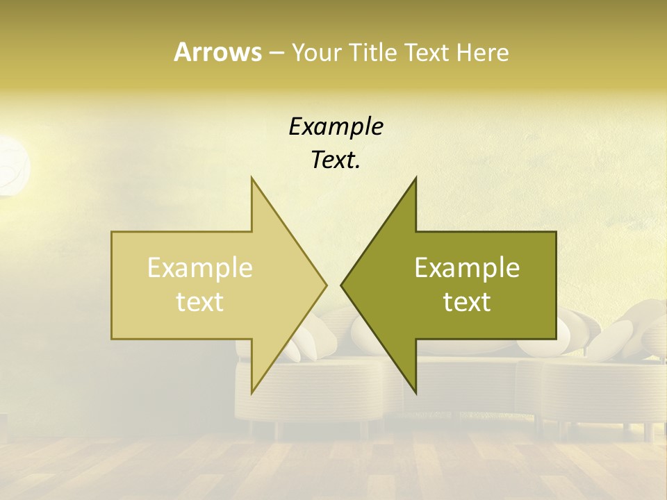 A Room With A Couch And A Lamp On The Wall PowerPoint Template