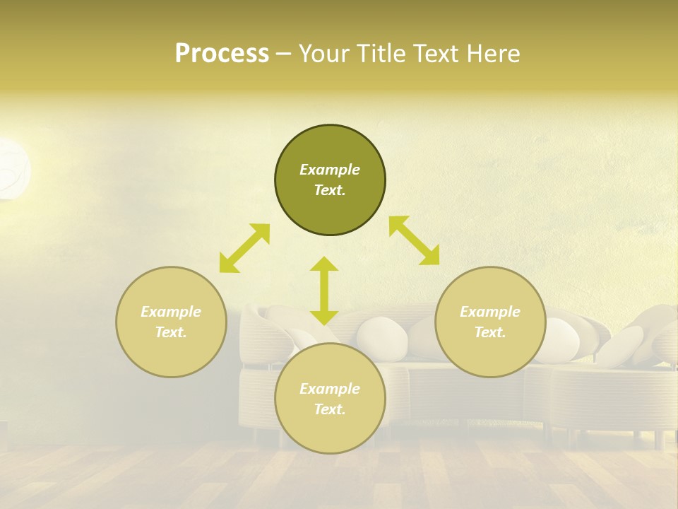 A Room With A Couch And A Lamp On The Wall PowerPoint Template