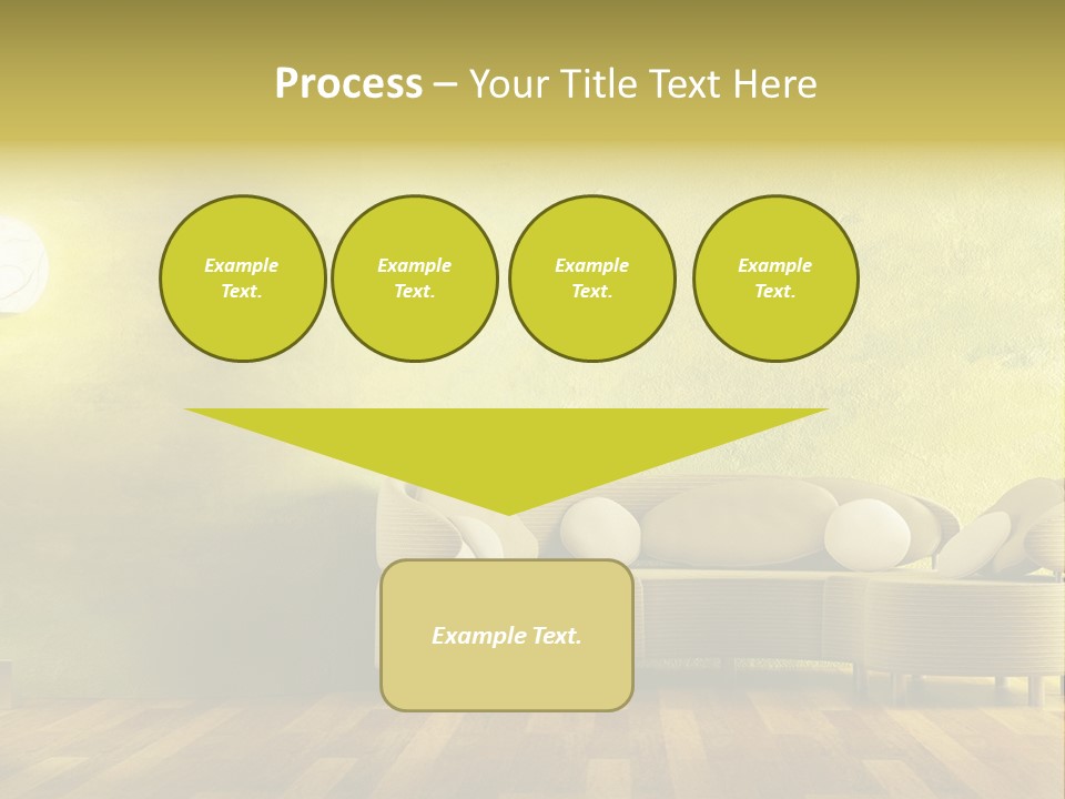 A Room With A Couch And A Lamp On The Wall PowerPoint Template