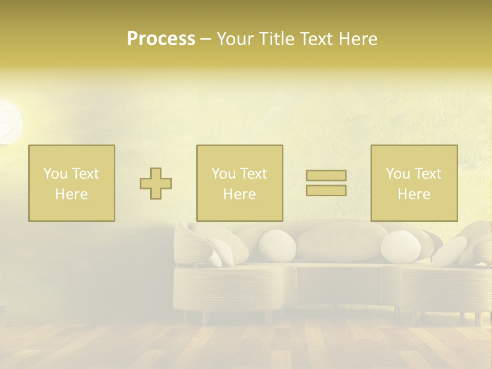 A Room With A Couch And A Lamp On The Wall PowerPoint Template