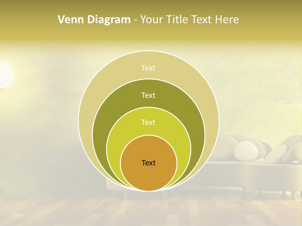 A Room With A Couch And A Lamp On The Wall PowerPoint Template