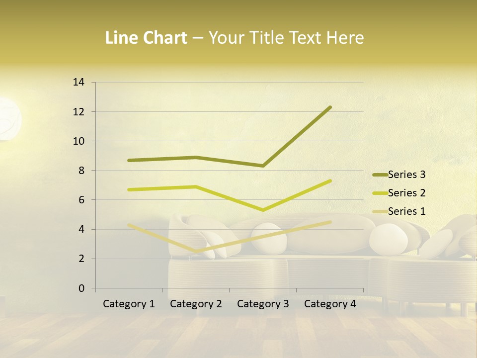 A Room With A Couch And A Lamp On The Wall PowerPoint Template