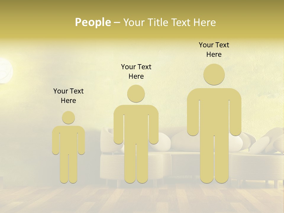 A Room With A Couch And A Lamp On The Wall PowerPoint Template