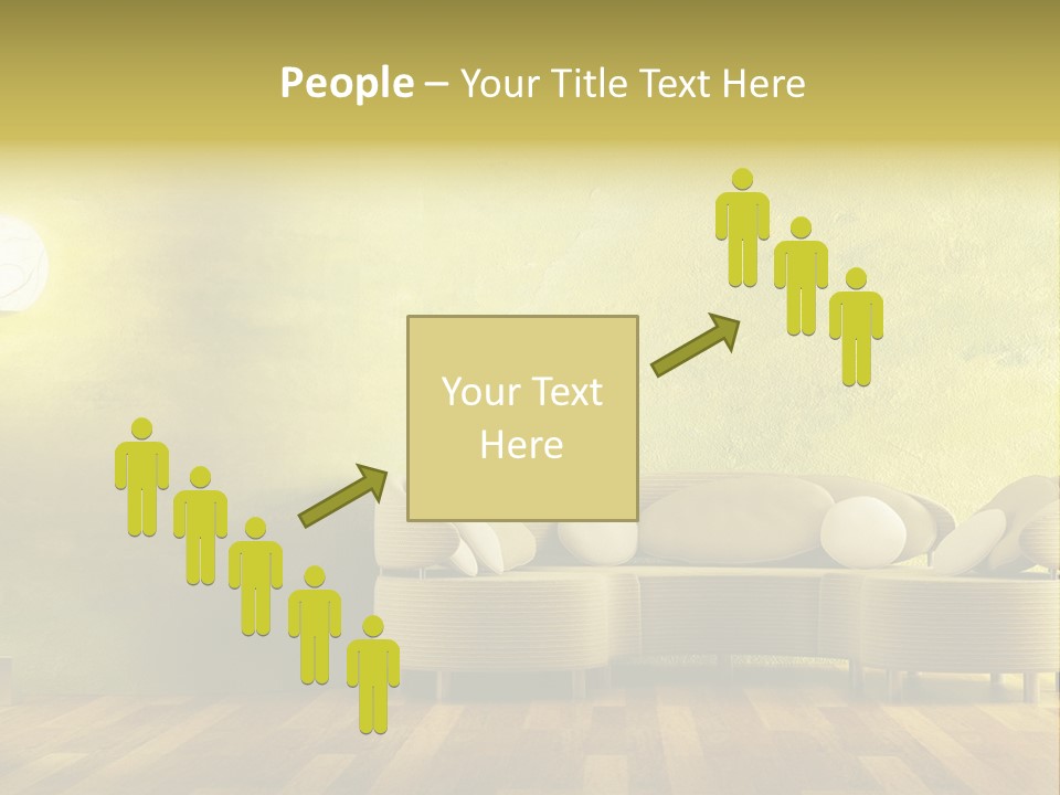 A Room With A Couch And A Lamp On The Wall PowerPoint Template