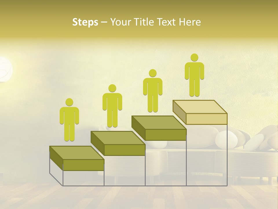 A Room With A Couch And A Lamp On The Wall PowerPoint Template