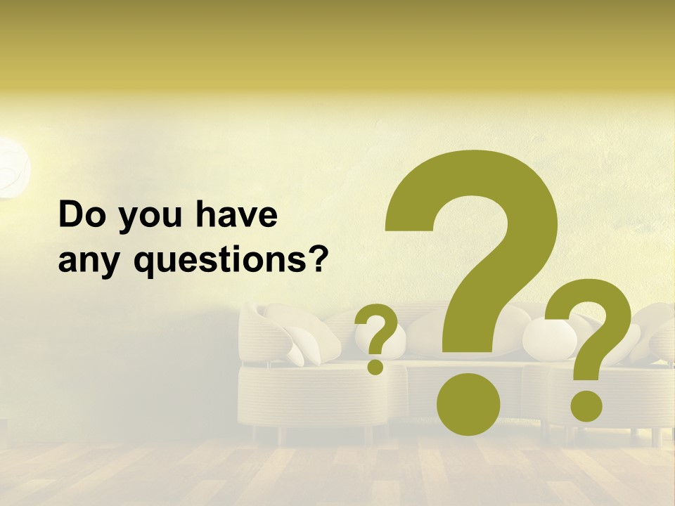 A Room With A Couch And A Lamp On The Wall PowerPoint Template