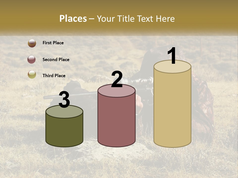 A Man With A Rifle In A Field PowerPoint Template