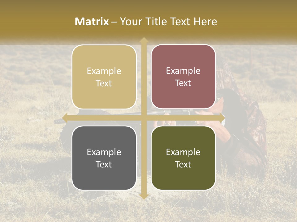 A Man With A Rifle In A Field PowerPoint Template