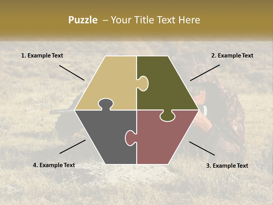 A Man With A Rifle In A Field PowerPoint Template
