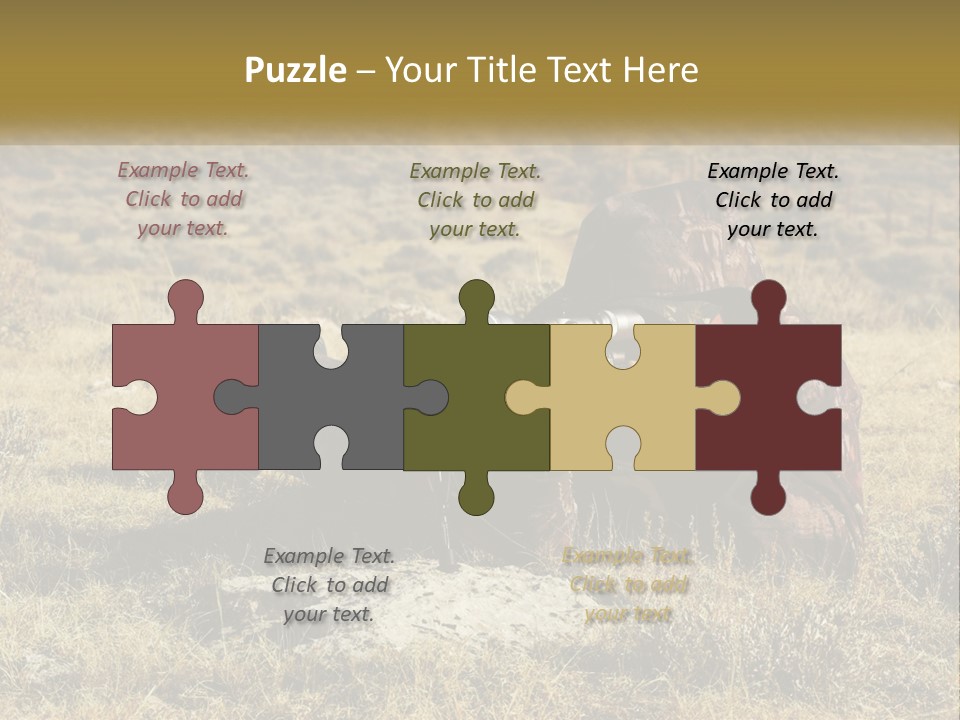 A Man With A Rifle In A Field PowerPoint Template