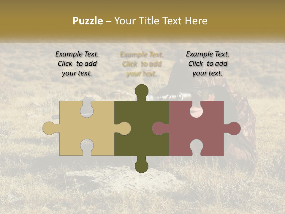 A Man With A Rifle In A Field PowerPoint Template