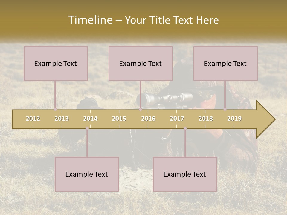 A Man With A Rifle In A Field PowerPoint Template