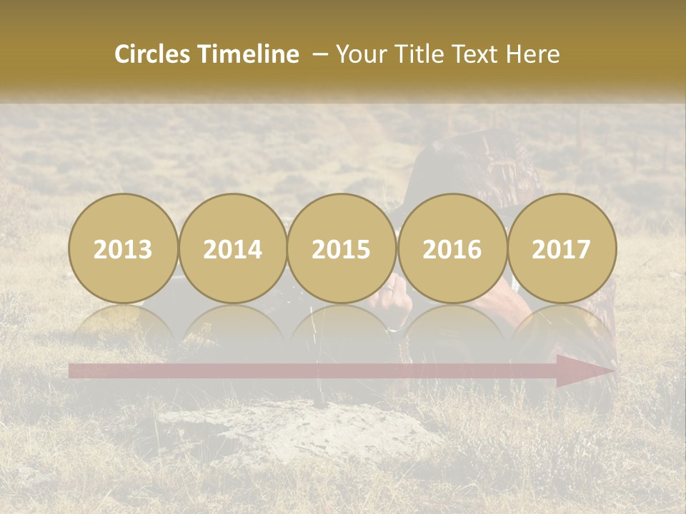 A Man With A Rifle In A Field PowerPoint Template