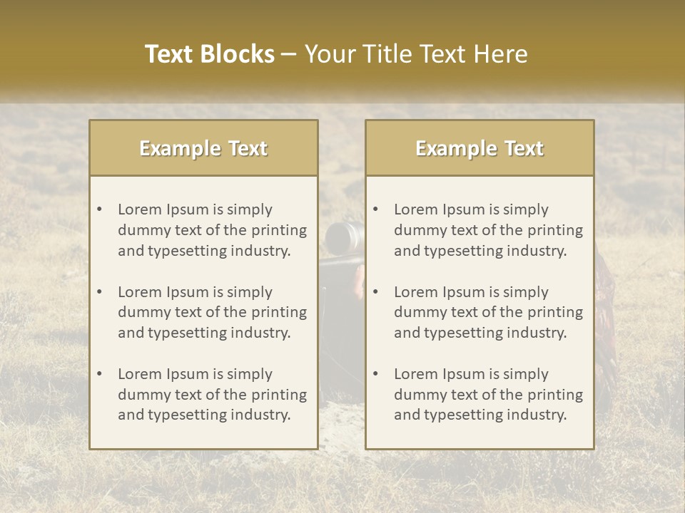 A Man With A Rifle In A Field PowerPoint Template