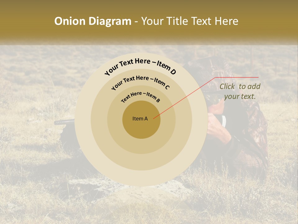 A Man With A Rifle In A Field PowerPoint Template