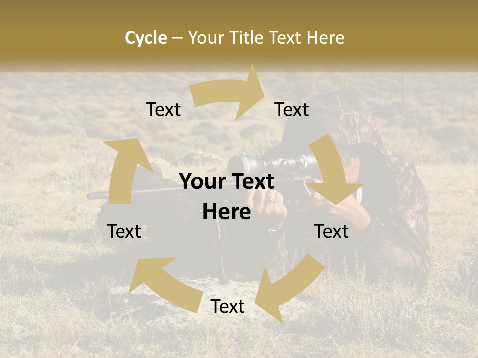 A Man With A Rifle In A Field PowerPoint Template
