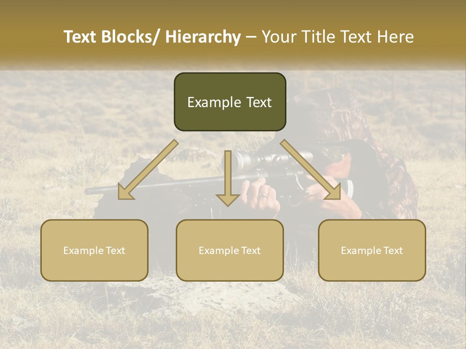 A Man With A Rifle In A Field PowerPoint Template