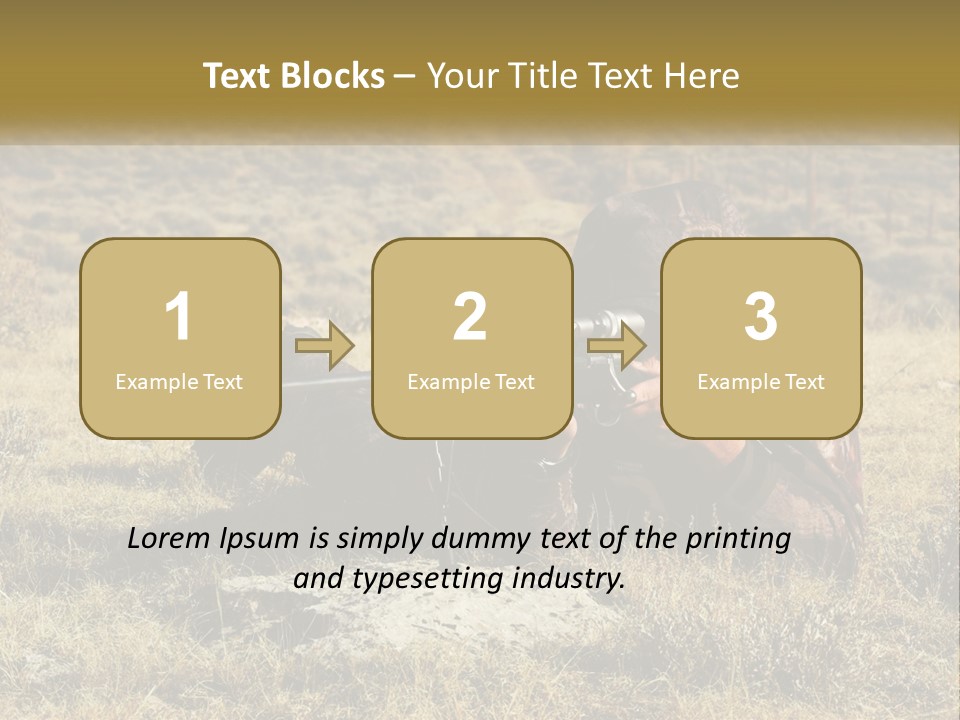 A Man With A Rifle In A Field PowerPoint Template