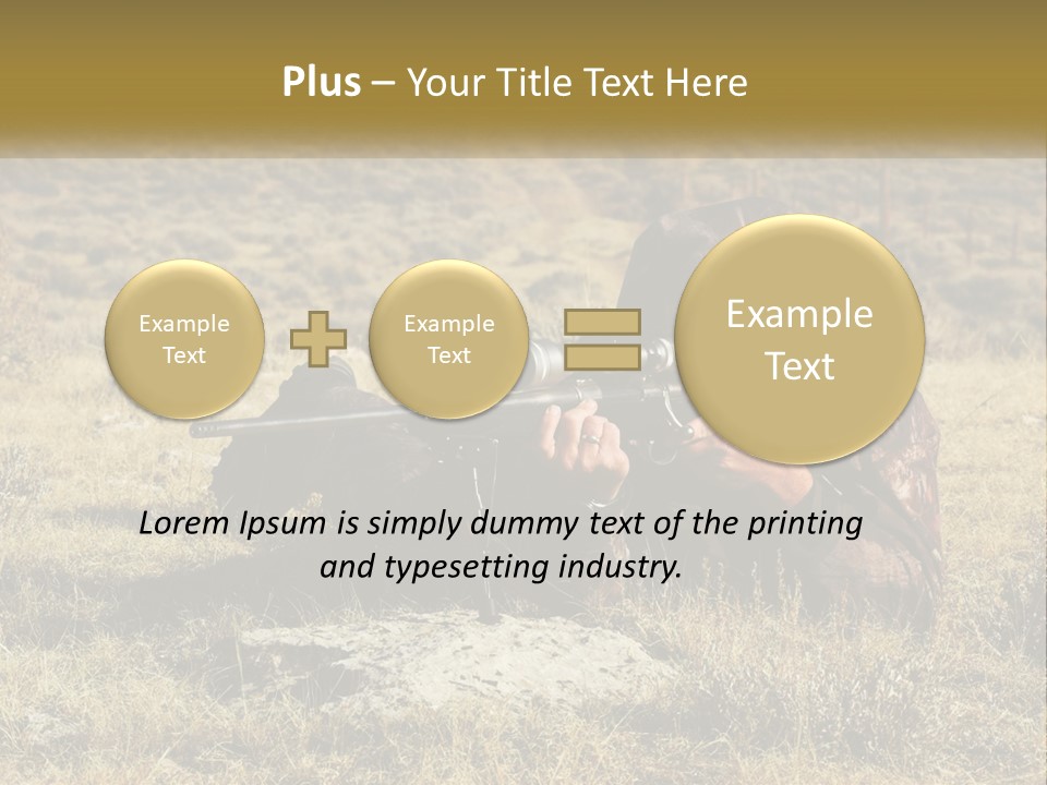 A Man With A Rifle In A Field PowerPoint Template
