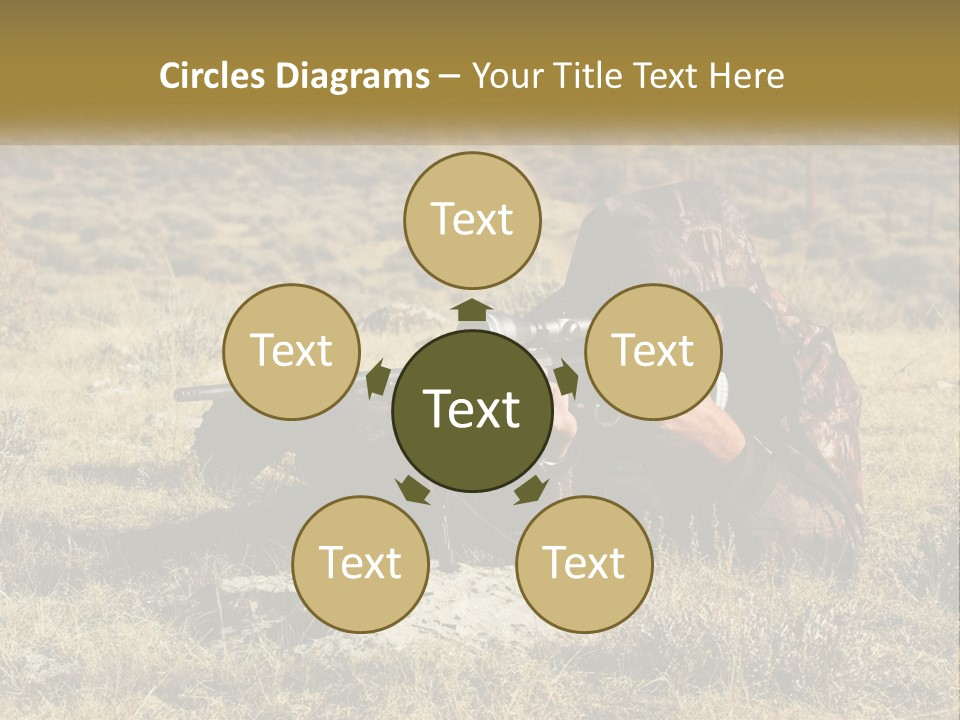 A Man With A Rifle In A Field PowerPoint Template